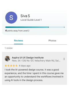 Siva - Google Review with 5 Star Rating