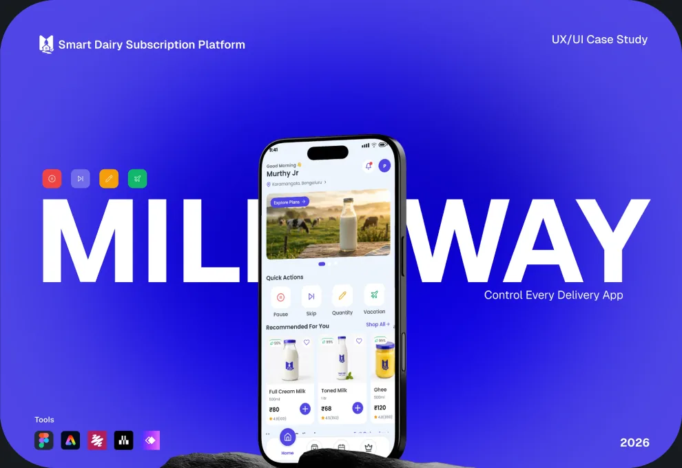 Milkway – smart dairy subscription app designed by an Aspira student