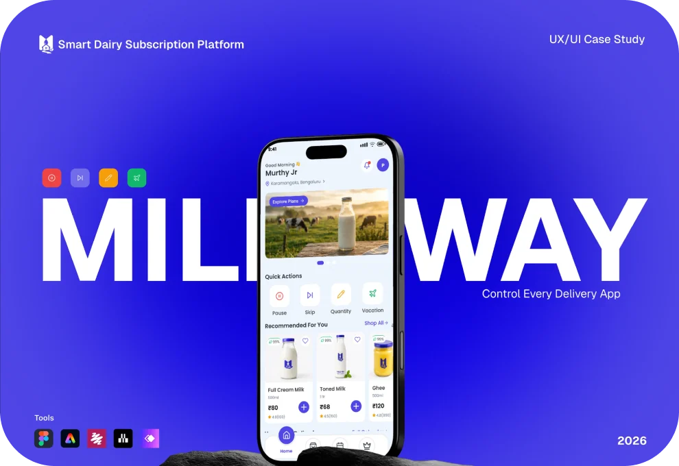 Milkway – smart dairy subscription app designed by an Aspira student